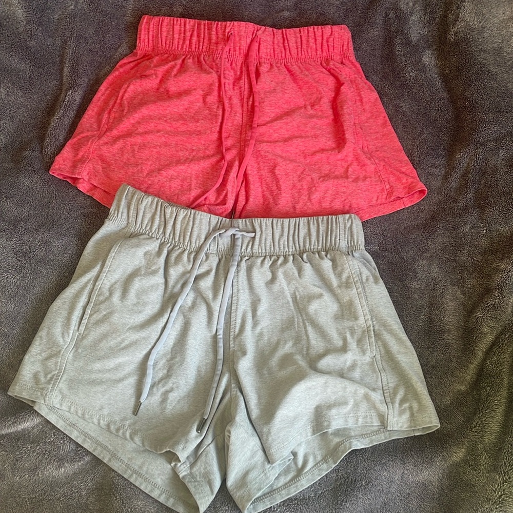 Walmart workout shorts. Size X-small. Grey and pink shorts